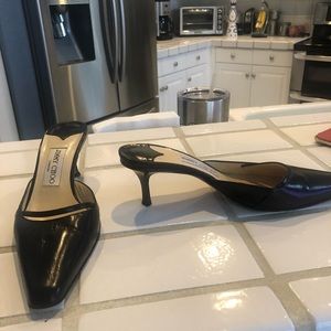 Jimmy Choo Shoes - Jimmy Choo black leather slides Jimmy Choo Shoes - Jimmy Choo black leather slides